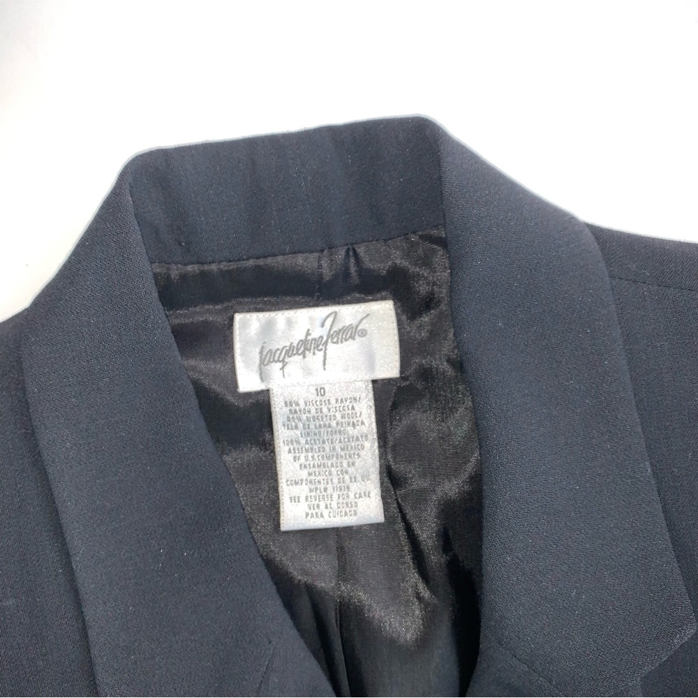 Jacqueline Ferrar Black Long Line Blazer Jacket Size 10 Office Career - Picture 7 of 11